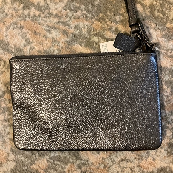 NWT! Coach Leather MetallicGraphite Evie Backpack 2 set - Picture 2 of 9